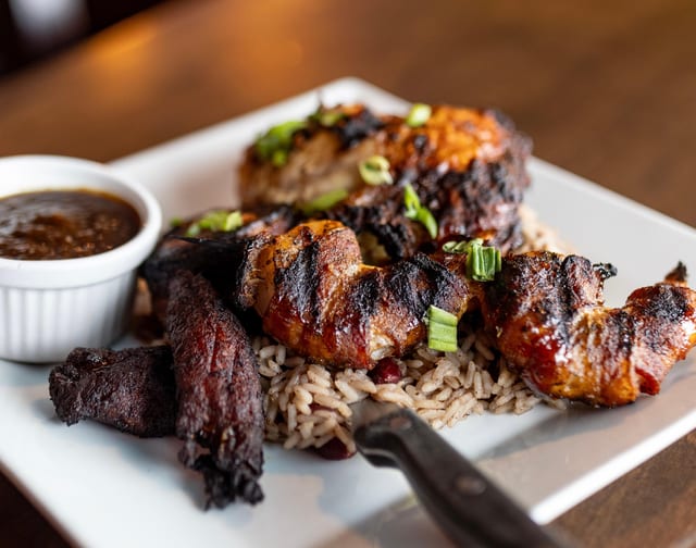 Jerk Bacon Wrapped Shrimp