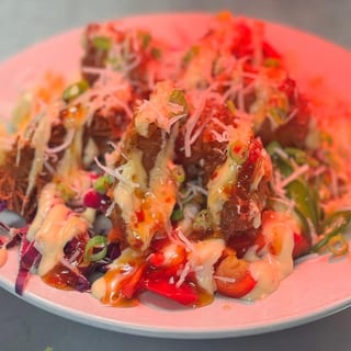 COCONUT CRUSTED SHRIMP POKE BOWL