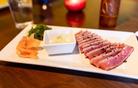 Seared Ahi Tuna Appetizer at the Whistling Bird