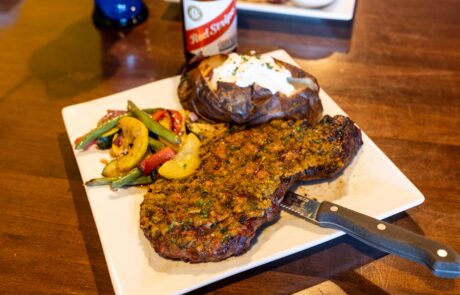 Steak and potato meal